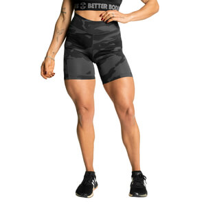 High Waist Shorts, dark camo, Better Bodies i gruppen Klr / Dame / Bukser & Tights / Treningsshorts hos Sportgymbutikken.no (BB-111028-918r)