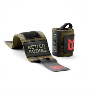 Sjekke BB Camo Wrist Wraps, dark green camo, Better Bodies hos SportGymButikken.