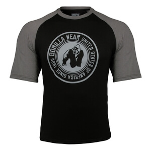 Sjekke Texas T-Shirt, black/dark grey, Gorilla Wear hos SportGymButikken.no