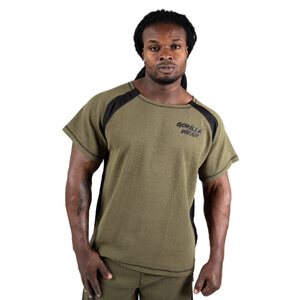 Augustine Old School Work Out Top, army green, small/medium