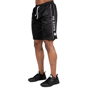 Sjekke Functional Mesh Shorts, svart/hvit, Gorilla Wear hos SportGymButikken.no