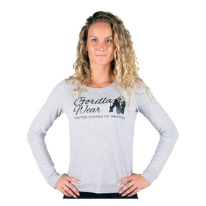 Sjekke Riviera Sweatshirt, light gray, Gorilla Wear hos SportGymButikken.no