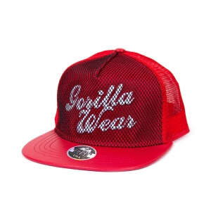 Sjekke Mesh Cap, rød, Gorilla Wear hos SportGymButikken.no