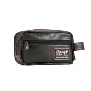 Sjekke Toiletry Bag, black/pink, Gorilla Wear hos SportGymButikken.no