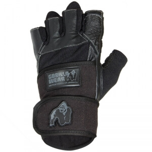 Sjekke Dallas Wrist Wrap Gloves, black, Gorilla Wear hos SportGymButikken.no