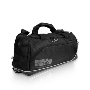 Sjekke Jerome Gym Bag 2.0, black/grey, Gorilla Wear hos SportGymButikken.no