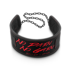 Dip Belt, No Pain No Gain, black/red, C.P. Sports i gruppen Sport & Fitness / Treningstilbehør / Belter hos Sportgymbutikken.no (GW-G5-1-blackred)