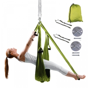 Sjekke Yogaswing Antigravity Sett, grønn, inSPORTline hos SportGymButikken.no