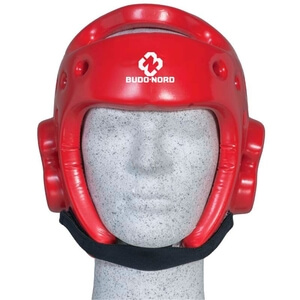 Budo-Nord Hodebeskytter Taekwondo-hjelm, rød, small