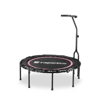 Fjrfri trampoline Cordy, med hndtak 114 cm, pink, inSPORTline