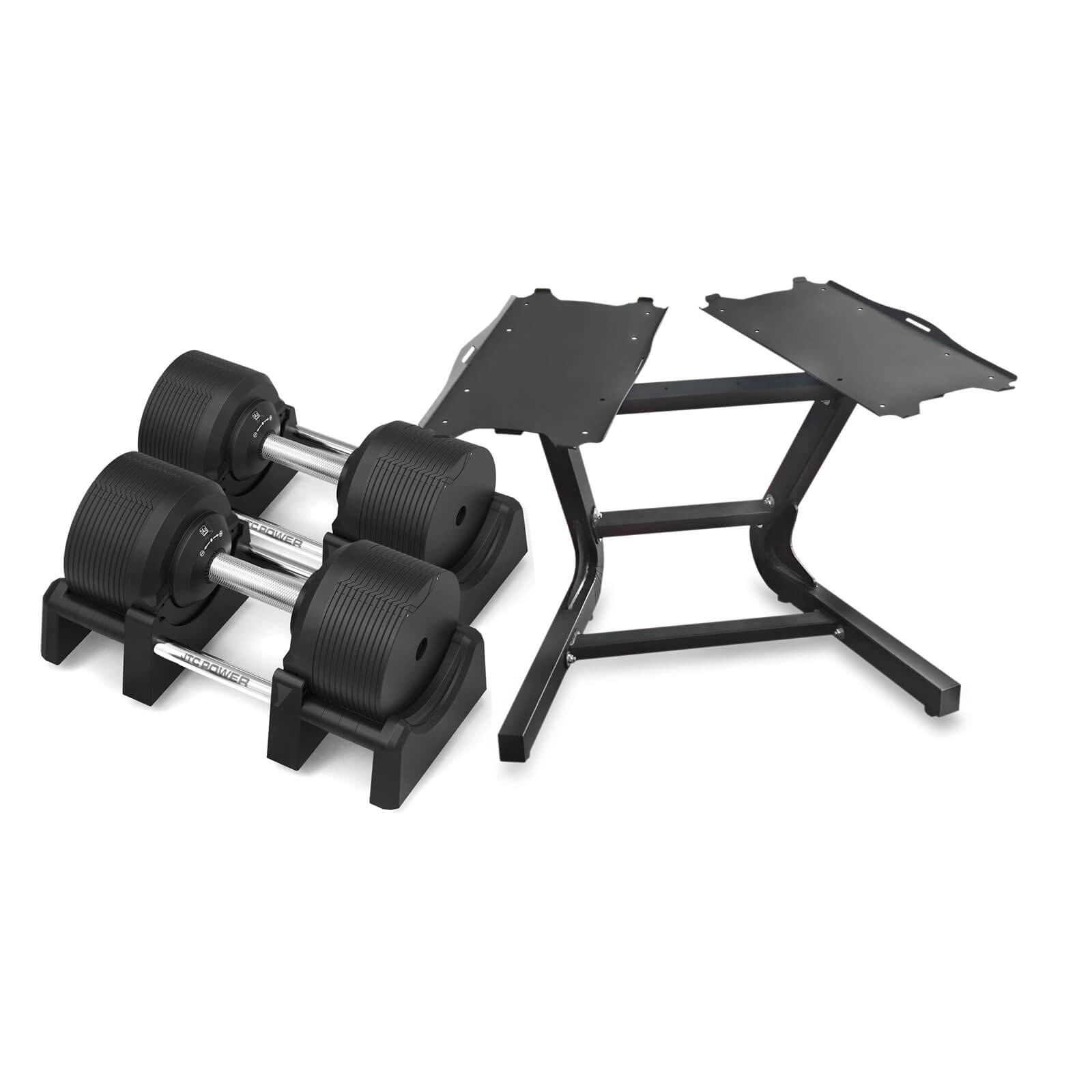 Justerbare manualer PRO med stativ, 2 x 4-41.5 kg, JTC Power 