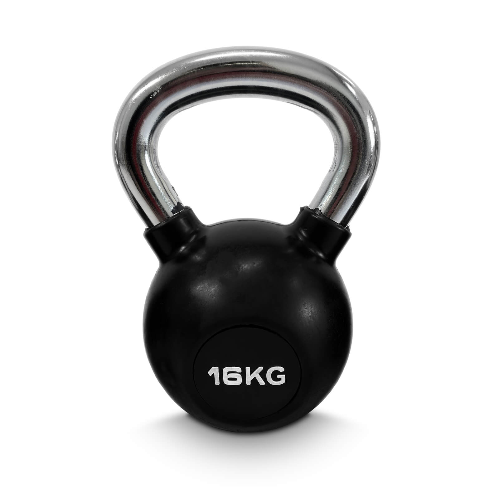 Sjekke Kettlebell gummi/krom 16 kg, JTC Power hos SportGymButikken.no