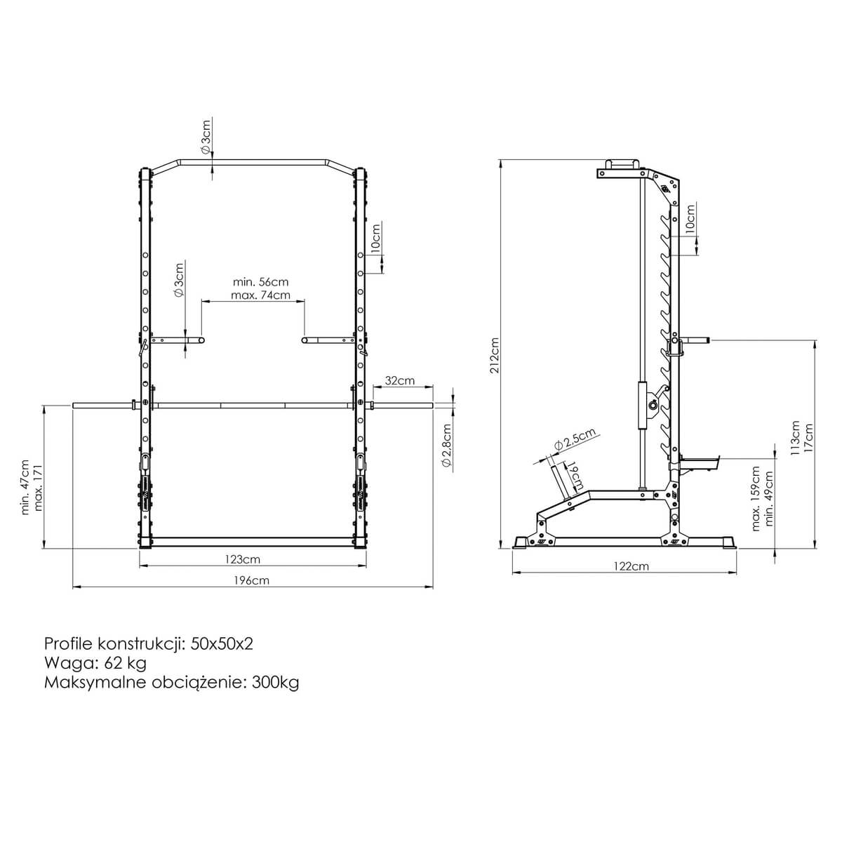 Marbo Sport MS-U105 2.0 Smith Machine, bilde 7 av 7