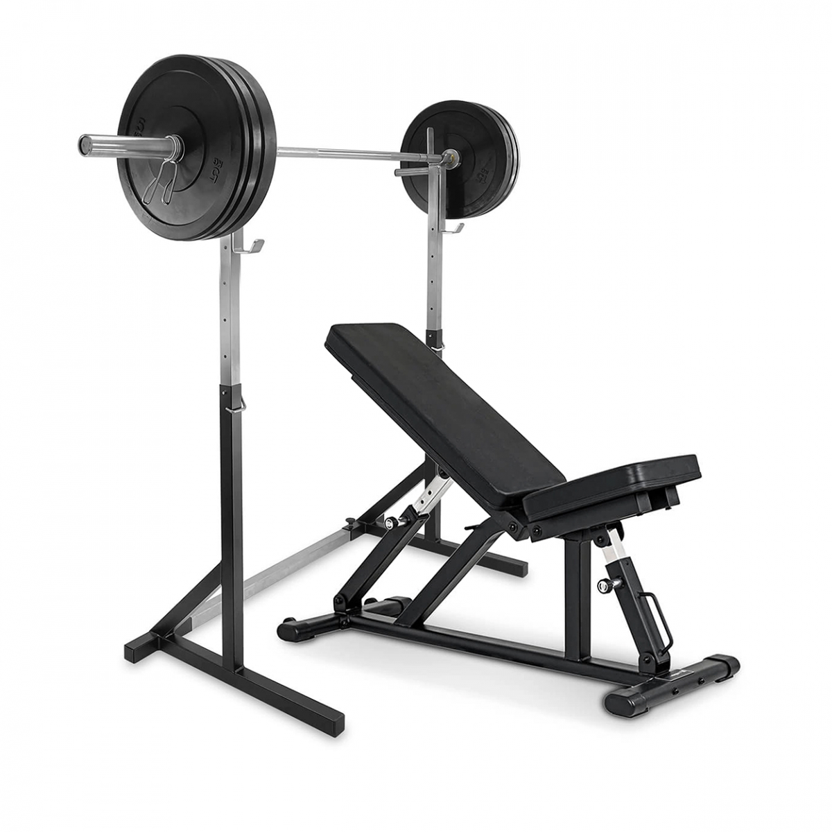 Sjekke Benk, Stativ & Bumpersett 80 kg, JTC Power hos SportGymButikken.no
