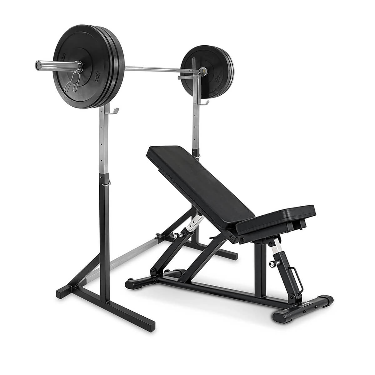 Sjekke Benk, Stativ & Bumpersett 80 kg, JTC Power hos SportGymButikken.no