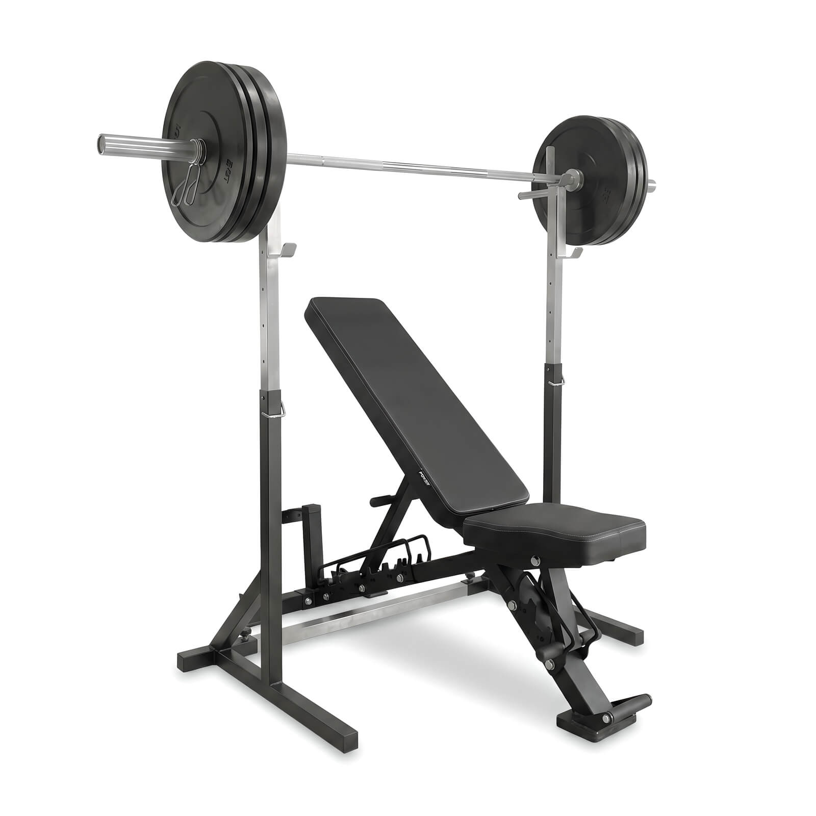 Sjekke Benk, Stativ & Bumpersett 80 kg, JTC Power hos SportGymButikken.no