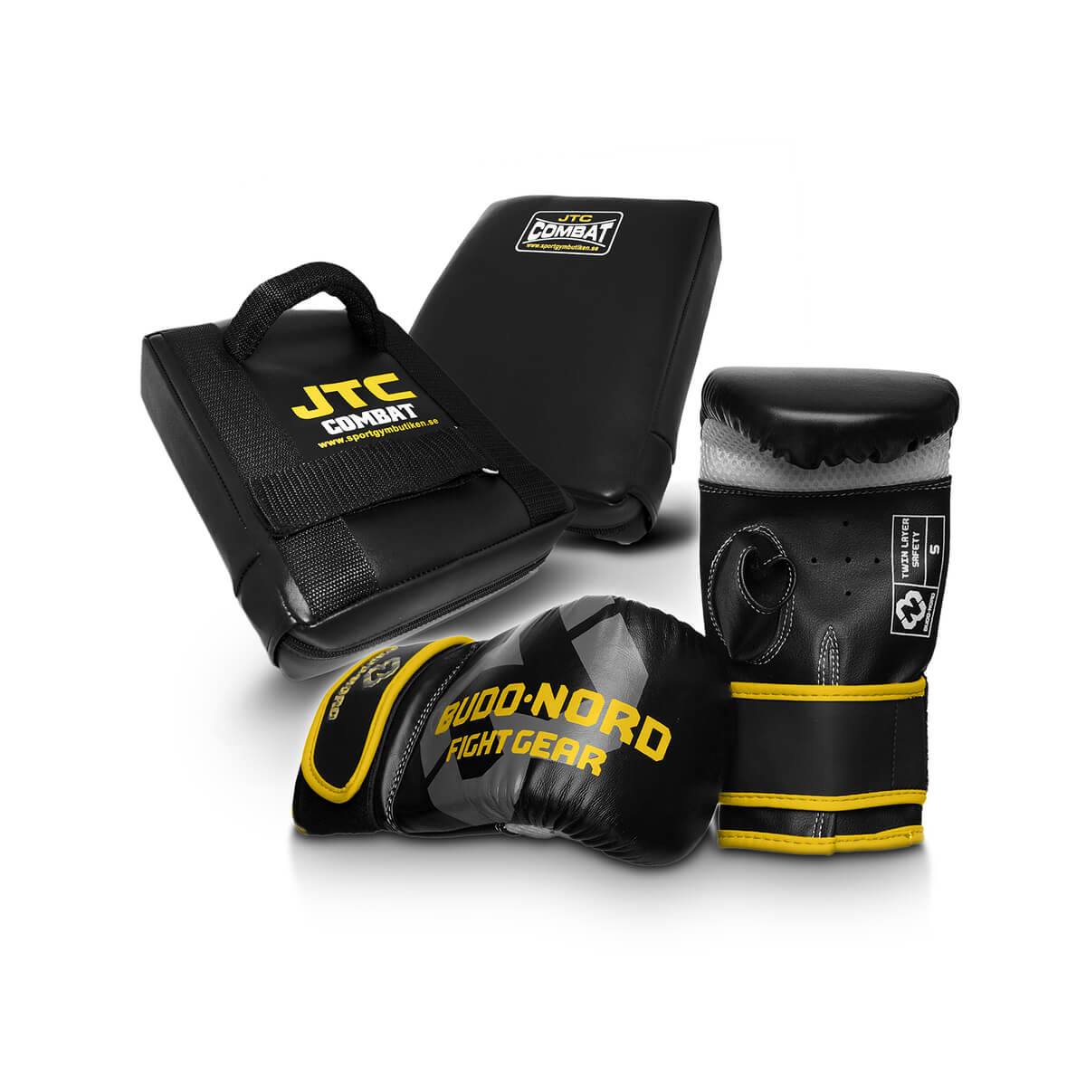 Sjekke Boxercise-pakke Speed, sort/gul, JTC / Budo-Nord hos SportGymButikken.no