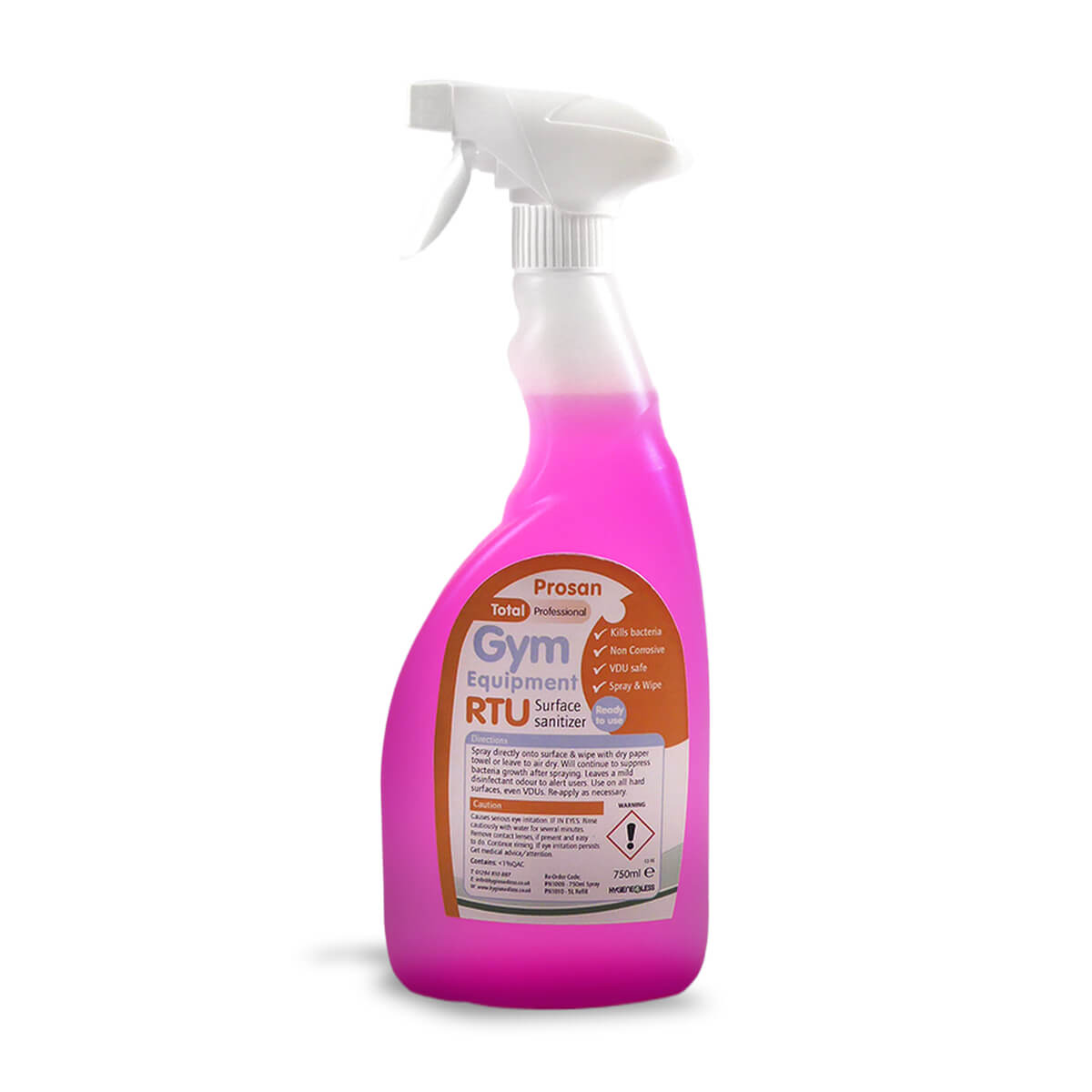 Gym Cleaner, Antibakteriell 750 ml, Prosan Gym