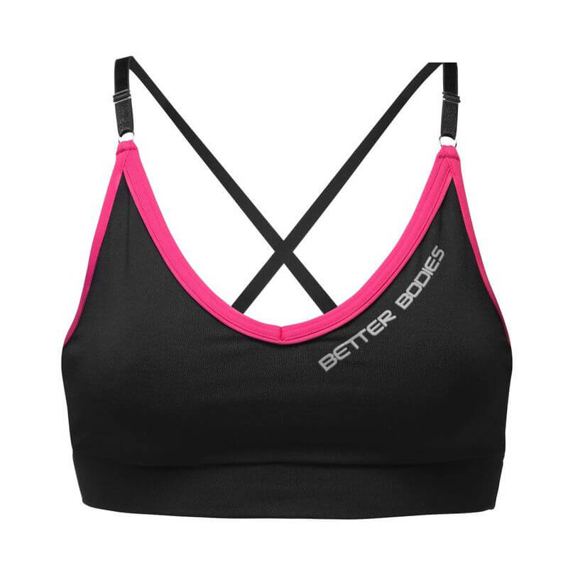 Sjekke Cherry Hill Short top, black/pink, Better Bodies hos SportGymButikken.no