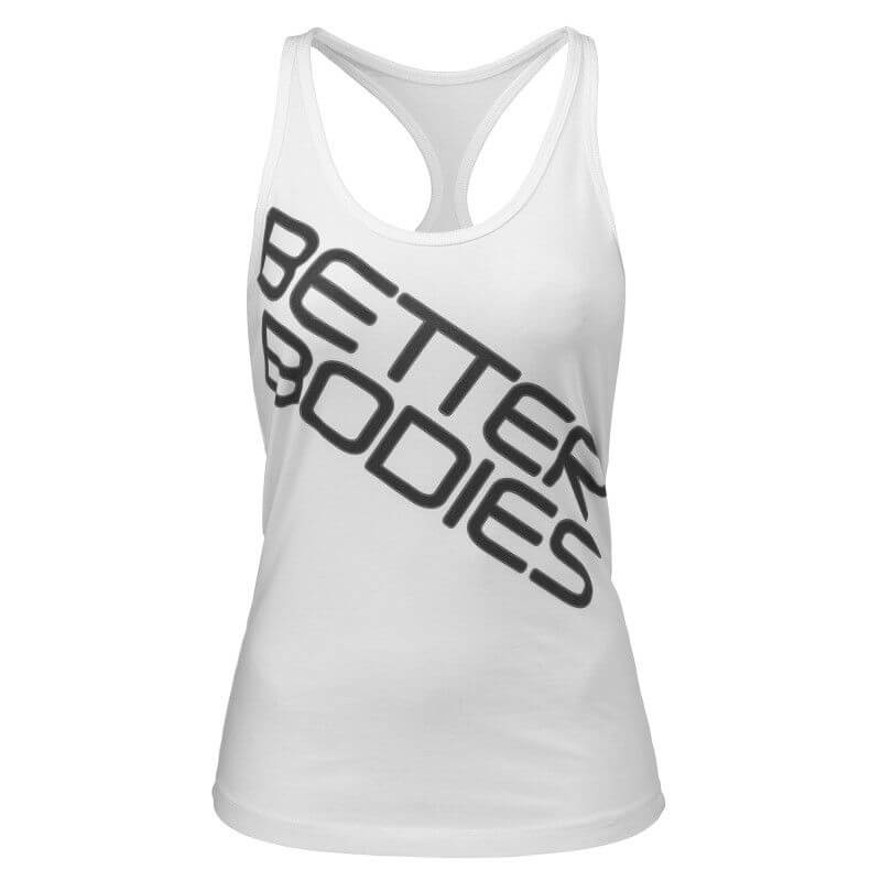 Sjekke Printed T-back, white, Better Bodies hos SportGymButikken.no