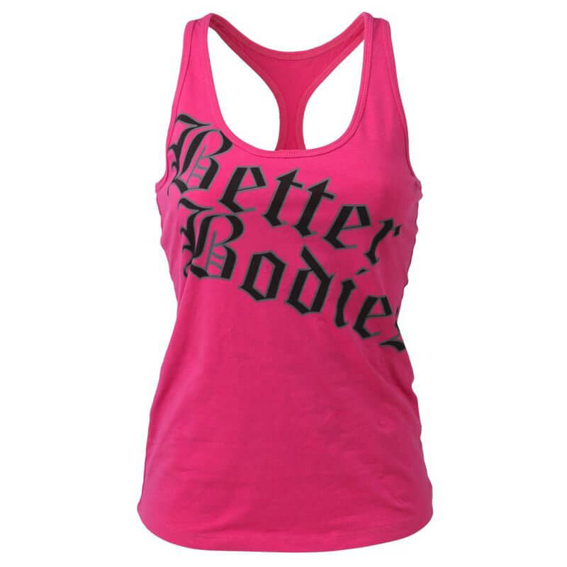 Sjekke Printed T-back, hot pink, Better Bodies hos SportGymButikken.no