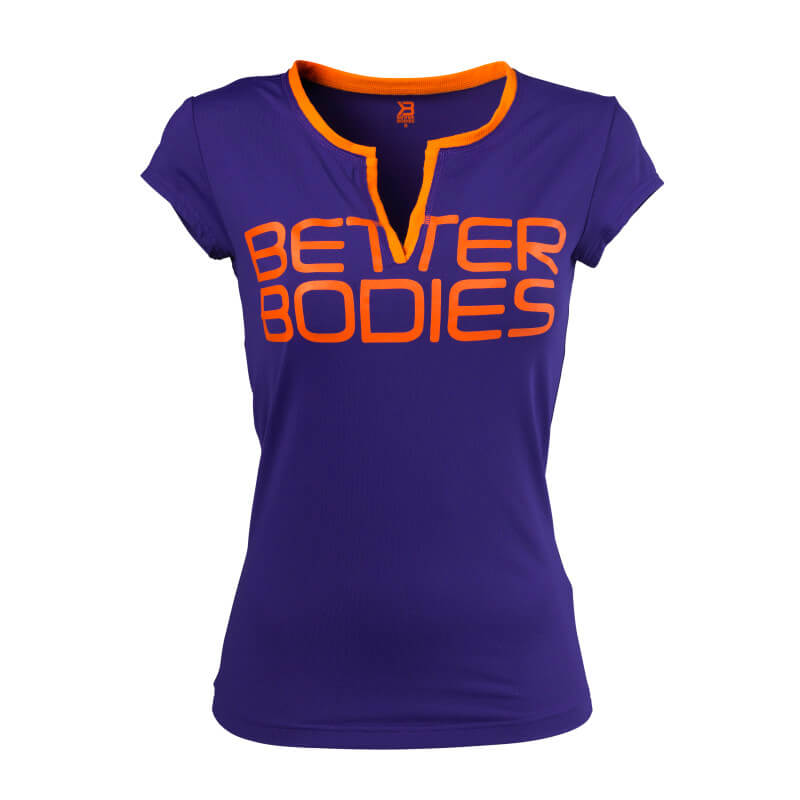 Sjekke Fitness V-Tee, athletic purple, Better Bodies hos SportGymButikken.no