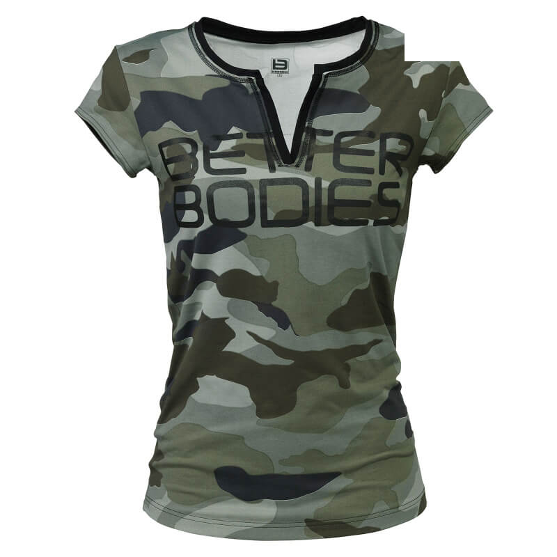 Fitness V-Tee, camoprint, Better Bodies