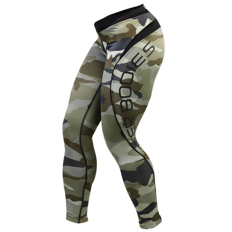 Sjekke Camo Long Tights, camoprint, Better Bodies hos SportGymButikken.no