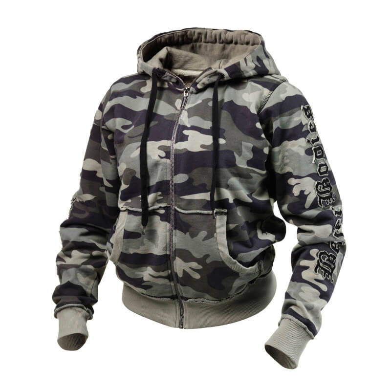 Heavy Street Hoodie, green camo print, Better Bodies