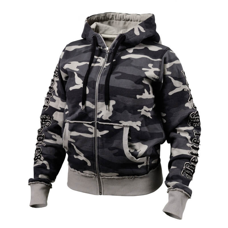 Sjekke Heavy Street Hoodie, grey camo print, Better Bodies hos SportGymButikken.