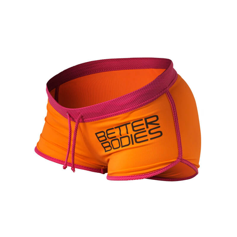 Sjekke Contrast Hot Pants, orange/pink, Better Bodies hos SportGymButikken.no