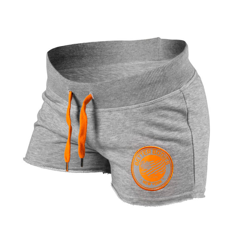 Sjekke Short Sweatshorts, grey melange, Better Bodies hos SportGymButikken.no