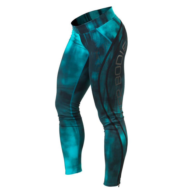 Sjekke Grunge Tights, aqua blue, Better Bodies hos SportGymButikken.no