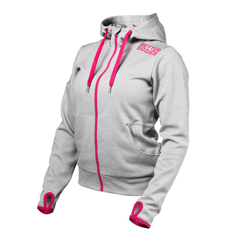 Sjekke Womans Athletic Hood, grey melange, Better Bodies hos SportGymButikken.no