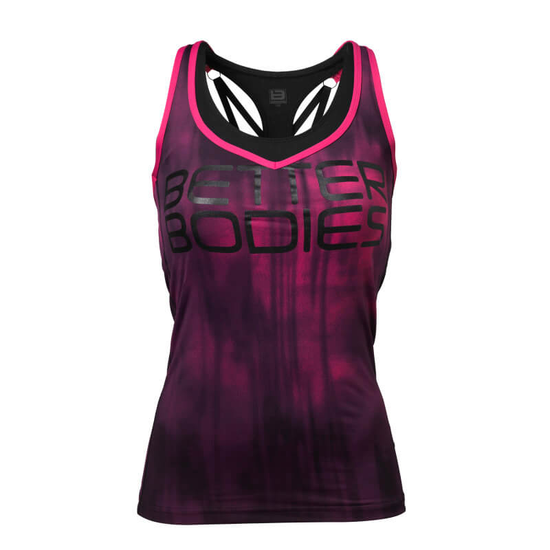 Sjekke 2-Layer Grunge Top, hot pink, Better Bodies hos SportGymButikken.no