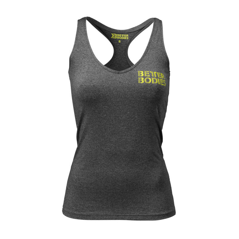 Sjekke Fitness Logo Top, antracite melange, Better Bodies hos SportGymButikken.n