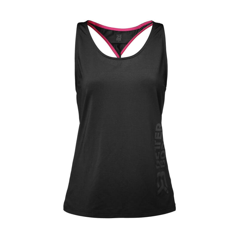 Women's Mesh T-back, black/pink, Better Bodies