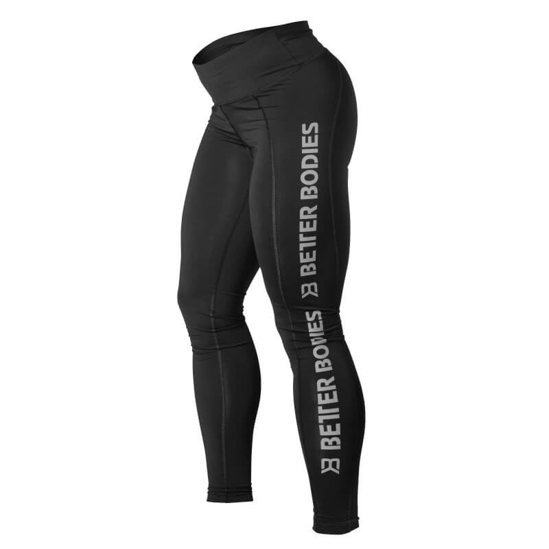 Sjekke Side Panel Tights, black/black, Better Bodies hos SportGymButikken.no