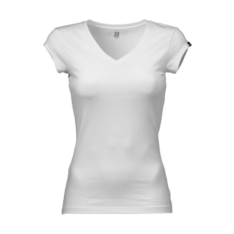 Sjekke Women's V-Tee, white, Better Bodies hos SportGymButikken.no