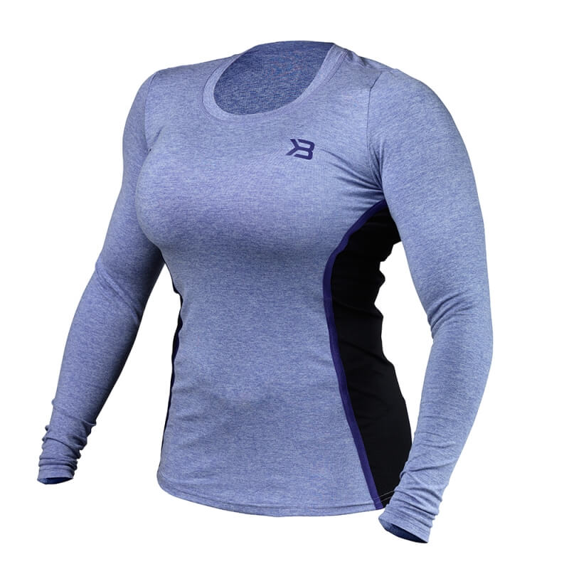 Sjekke Performance Shape Long Sleeve, purple melange, Better Bodies hos SportGym