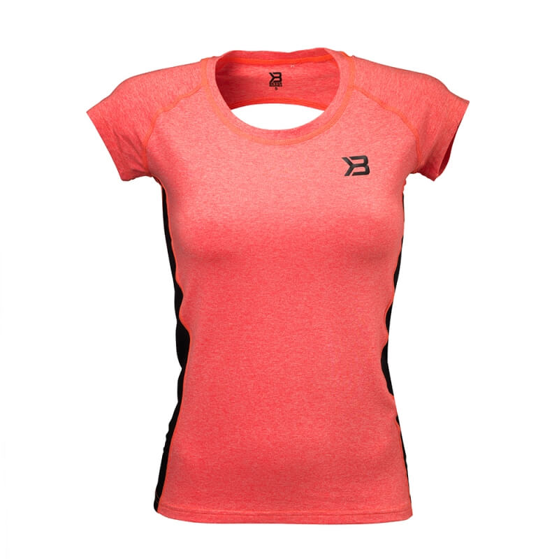 Sjekke Performance Soft Tee, fiery coral, Better Bodies hos SportGymButikken.no