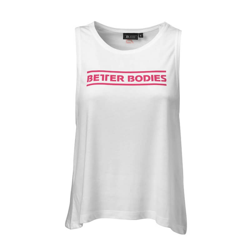 Sjekke Deep Cut Top, white, Better Bodies hos SportGymButikken.no