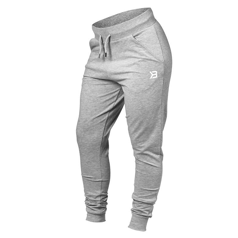 Sjekke Soft Tapered Pants, grey melange, Better Bodies hos SportGymButikken.no