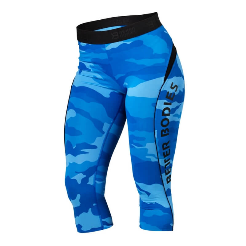 Fitness Curve Capri, blue camo, Better Bodies