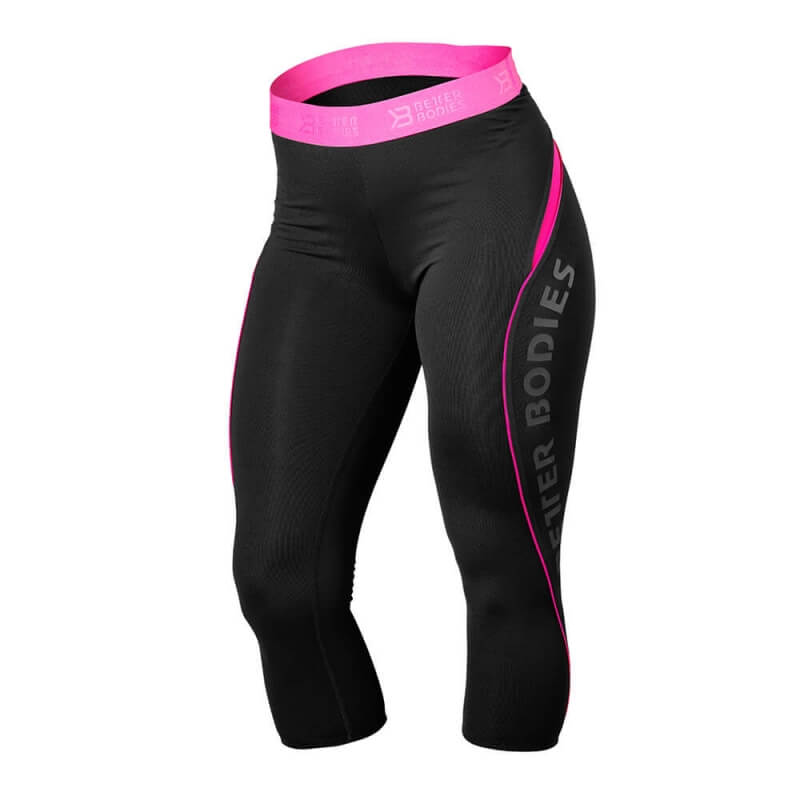 Fitness Curve Capri, black/pink, Better Bodies