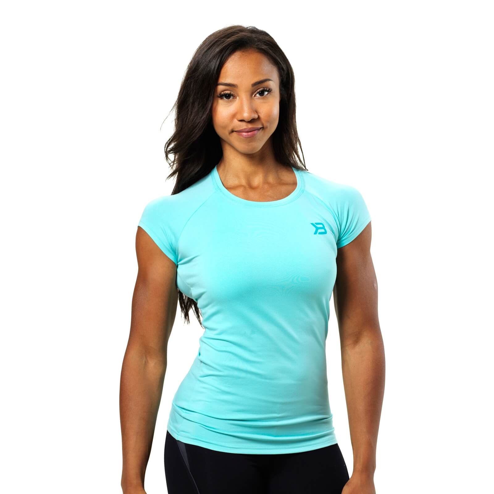 Sjekke Performance Cut Tee, light aqua, Better Bodies hos SportGymButikken.no