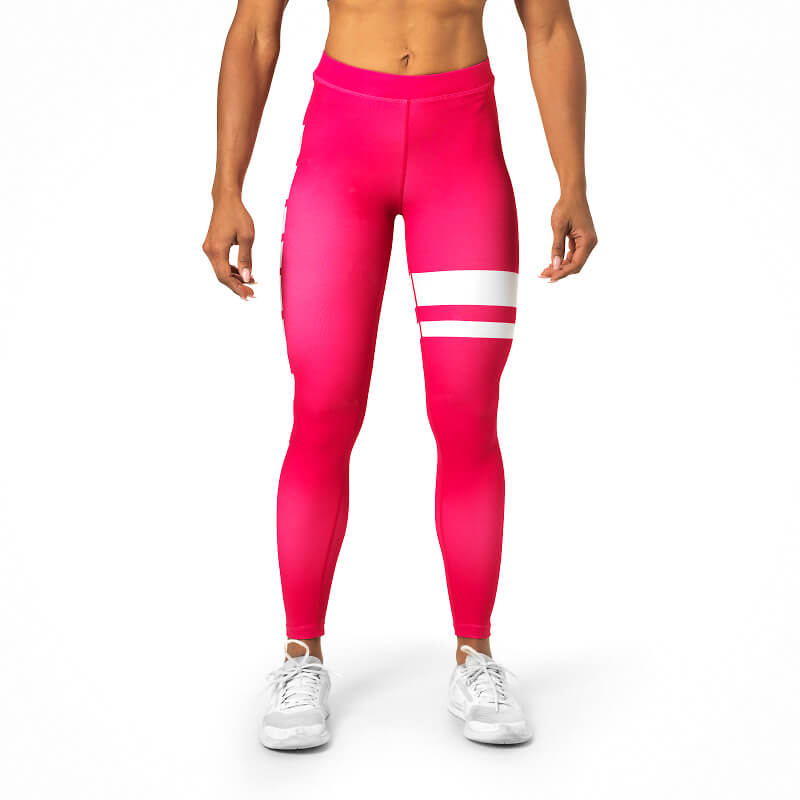Sjekke Varsity Stripe Tight, hot pink, Better Bodies hos SportGymButikken.no