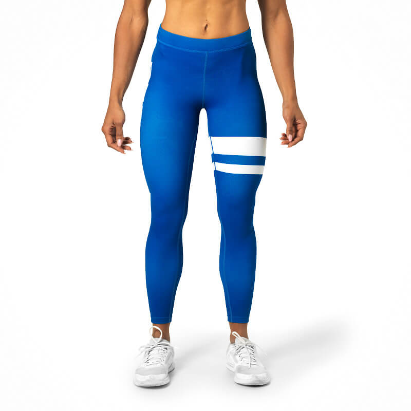 Sjekke Varsity Stripe Tight, strong blue, Better Bodies hos SportGymButikken.no