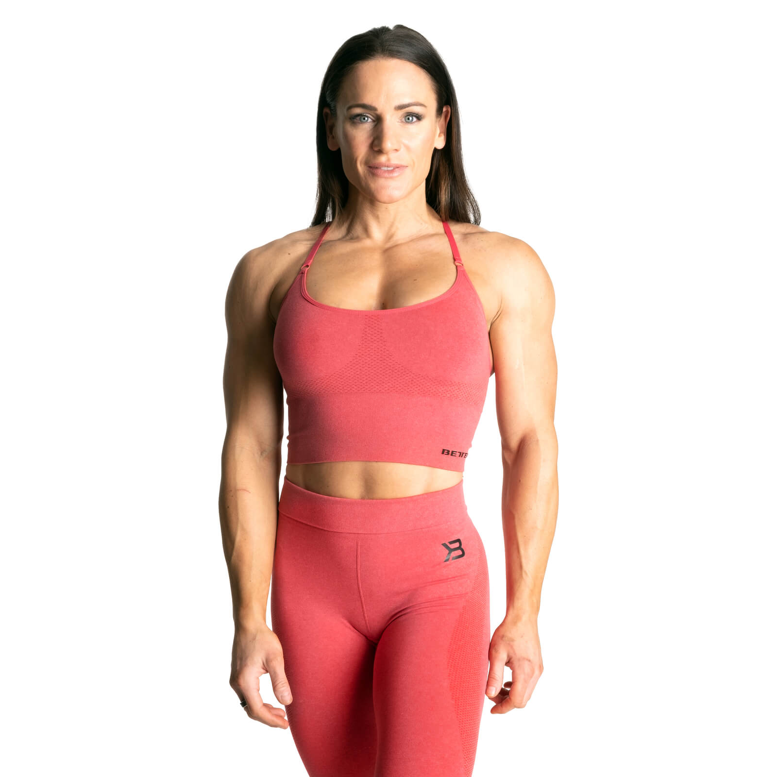 Sjekke Astoria Seamless Bra, chili red melange, Better Bodies hos SportGymButikk