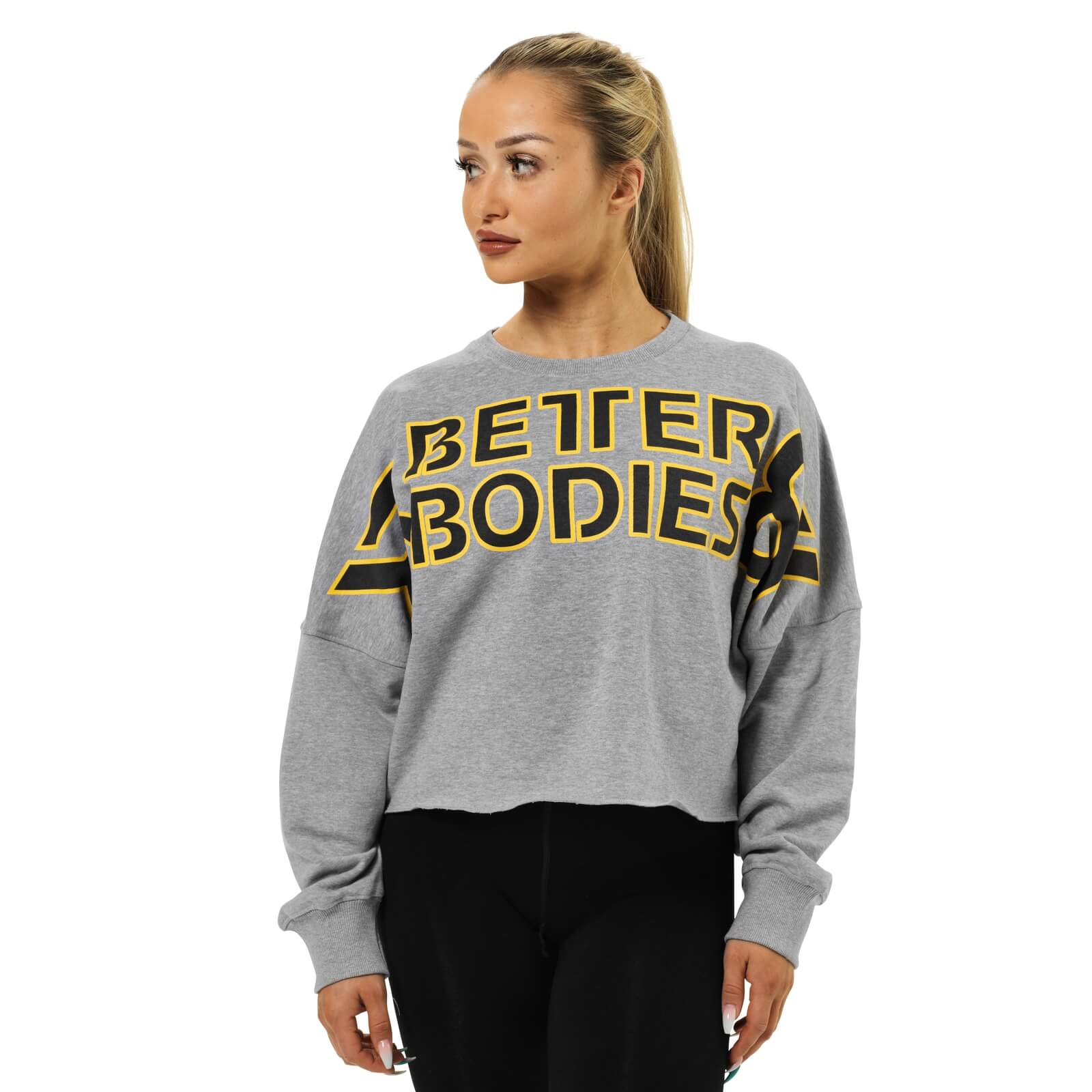 Sjekke Bowery Raw Sweater, greymelange, Better Bodies hos SportGymButikken.no